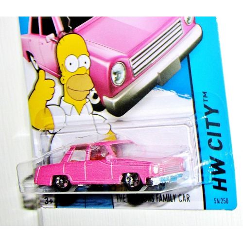  Hot Wheels 2015 HW City The Simpsons Family Car 56/250, Pink