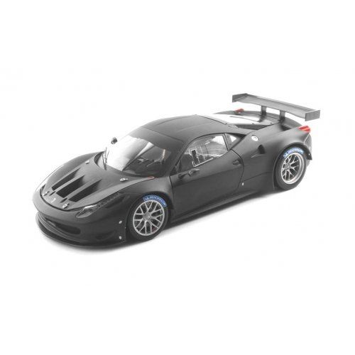  Hot wheels BCK09 Ferrari 458 Italia GT2 Matt Black Elite Edition 1/18 Diecast Car Model by Hotwheels