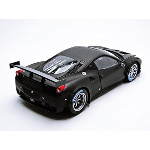  Hot wheels BCK09 Ferrari 458 Italia GT2 Matt Black Elite Edition 1/18 Diecast Car Model by Hotwheels