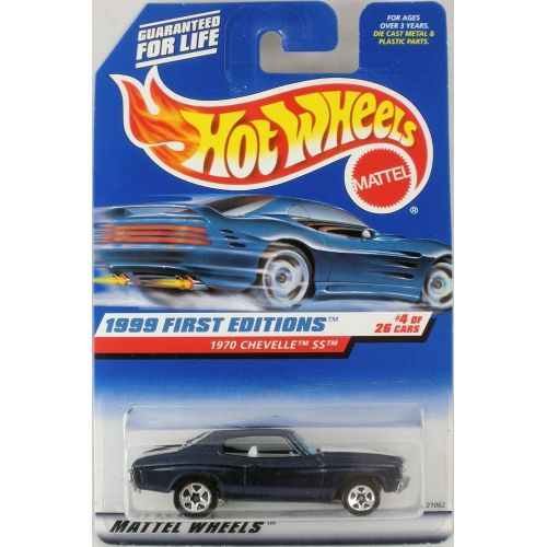  Hot Wheels 70 Chevy Chevelle SS 1999 First Editions Blue 1970 Chevelle SS 1:64 Scale Collectible Die Cast Metal Toy Car Model #4/26