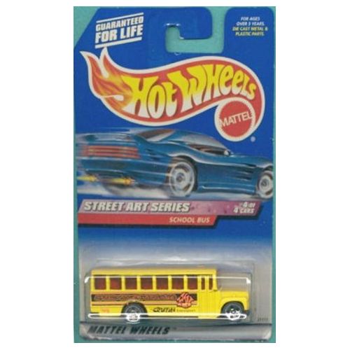  Hot Wheels Yellow School Bus Street Art Series 1999 1:64 Scale Die Cast Collectible Car