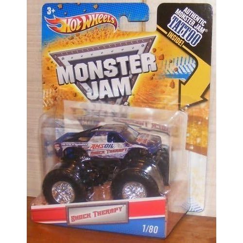 Hot Wheels 2011 Monster Jam #1/80 SHOCK THERAPY 1:64 Scale Collectible Truck with Monster Jam TATTOO