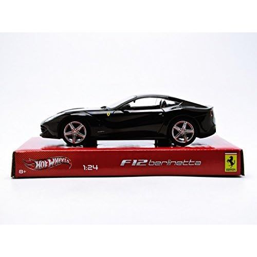  Hot wheels BCK03 Ferrari F12 Berlinetta Black 1/24 Diecast Car Model by Hotwheels