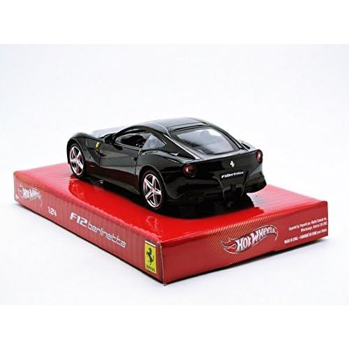  Hot wheels BCK03 Ferrari F12 Berlinetta Black 1/24 Diecast Car Model by Hotwheels