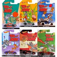 HOT WHEELS TOM AND JERRY EXCLUSIVE SERIES COMPLETE SET OF 6, COCKNEY CAB II, POWER PIPES, THE GOV NER, HW PURSUIT, AVANT GARDE, RYURA LX DIE-CAST