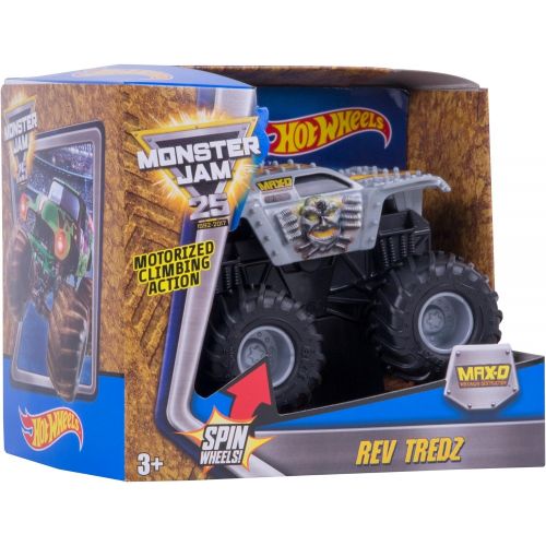  Hot Wheels Monster Jam Rev Tredz Max-D Vehicle, Silver