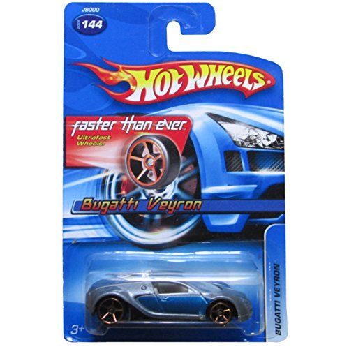  Hot Wheels 2006-144 Bugatti Veyron Blue/Silver FTE Faster Than Ever 1:64 Scale GOLD 5SP Wheels