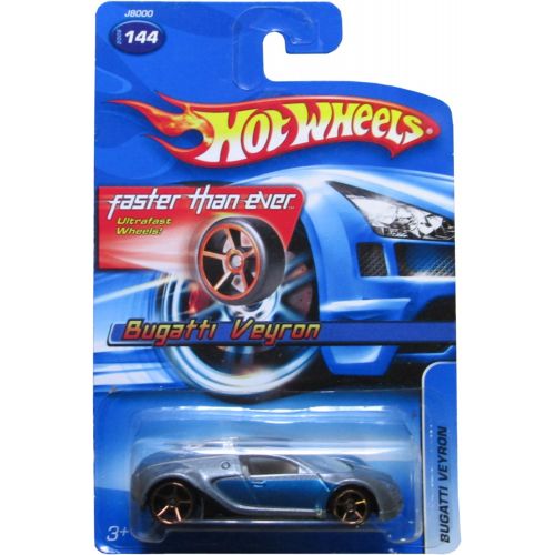  Hot Wheels 2006-144 Bugatti Veyron Blue/Silver FTE Faster Than Ever 1:64 Scale GOLD 5SP Wheels