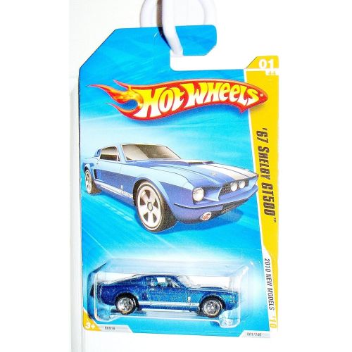  Hot Wheels 2010-001 New Models #1 BLUE 67 Shelby GT500 1:64 Scale