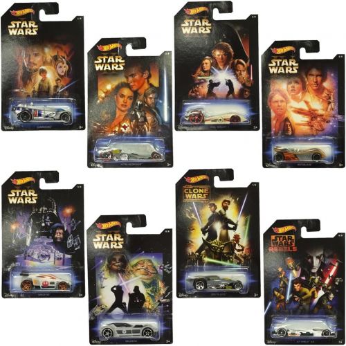  Hot Wheels Star Wars Diecast Cars Complete Set of 8