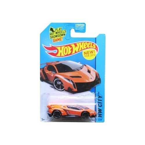  2014 Hot Wheels Hw City Lamborghini Veneno (Orange)