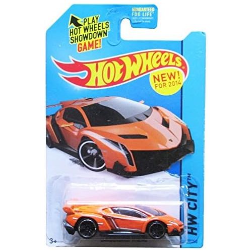  2014 Hot Wheels Hw City Lamborghini Veneno (Orange)
