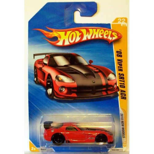  Hot Wheels 2010-22 New Models Red 08 Viper SRT10 ACR 1:64 Scale