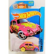 Hot Wheels 2015 HW City Art Cars Treasure Hunts Hunt Volkswagen VW Beetle Bug Pink Peace Hippy