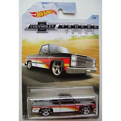  Hot Wheels CHEVROLET TRUCKS 100 YEARS, BLACK 83 CHEVY SILVERADO 2/8