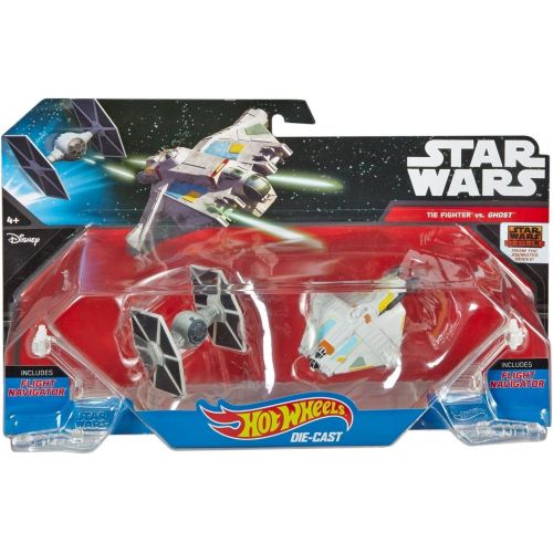  Hot Wheels Star Wars Starships Rebels Ghost vs. TIE Fighter 2-Pack