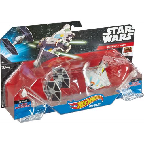  Hot Wheels Star Wars Starships Rebels Ghost vs. TIE Fighter 2-Pack