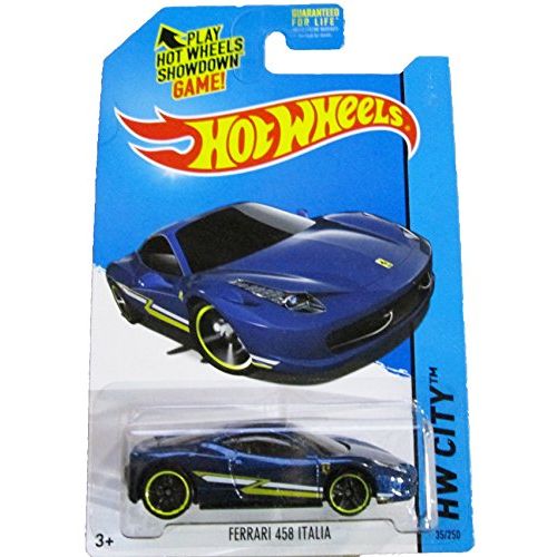  Hot Wheels - 2014 HW City 35/250 - Speed Team - Ferrari 458 Italia (blue)