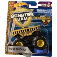 Hot Wheels Monster Jam 2018 Tour Favorites Higher Education (School Bus) With Re-Crushable Car 1:64 Scale