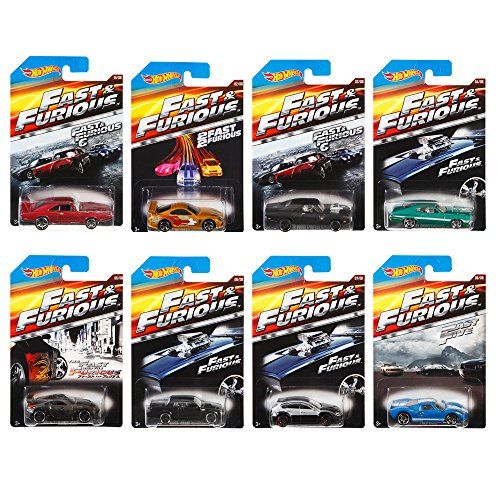  Hot Wheels Fast and Furious Complete Set (set of 8) 1:64 Diecast Collection