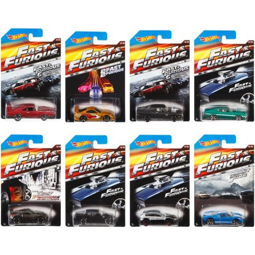  Hot Wheels Fast and Furious Complete Set (set of 8) 1:64 Diecast Collection