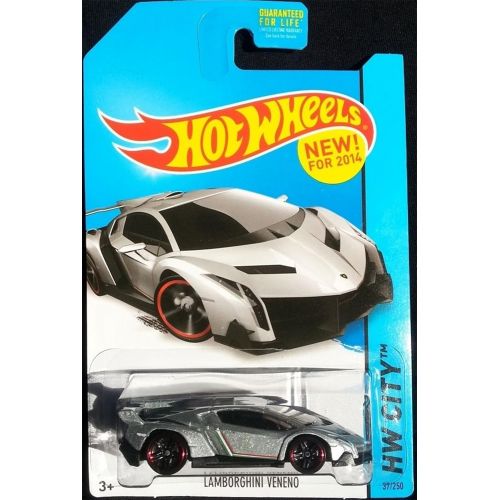  Hot Wheels - 2014 HW City 37/250 - Lamborghini Veneno (Silver)