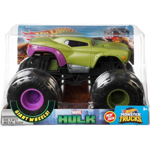  Hot Wheels Monster Trucks 1:24 Scale Assortment, Hulk