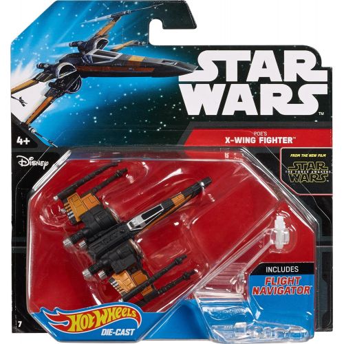  Hot Wheels, Star Wars: The Force Awakens Poes X-Wing Fighter (Open Wings) Die-Cast Vehicle