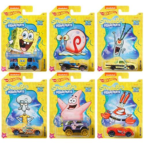  Hot Wheels Spongebob 20 Best Year Ever 6 Car Bundle Set