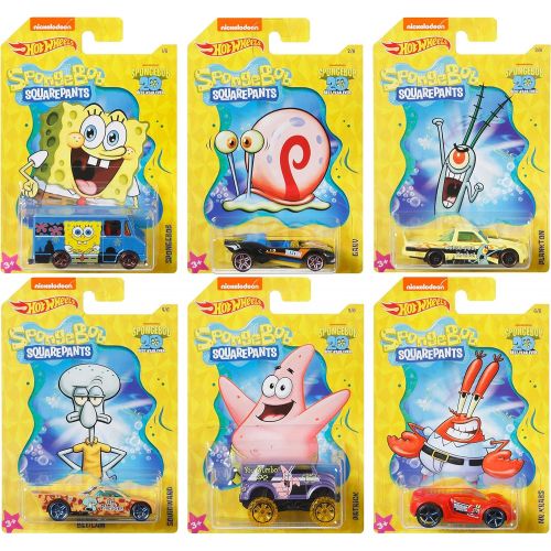  Hot Wheels Spongebob 20 Best Year Ever 6 Car Bundle Set