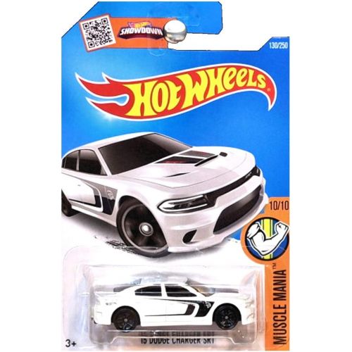  Hot Wheels 2016 Muscle Mania 15 Dodge Charger SRT Hellcat White