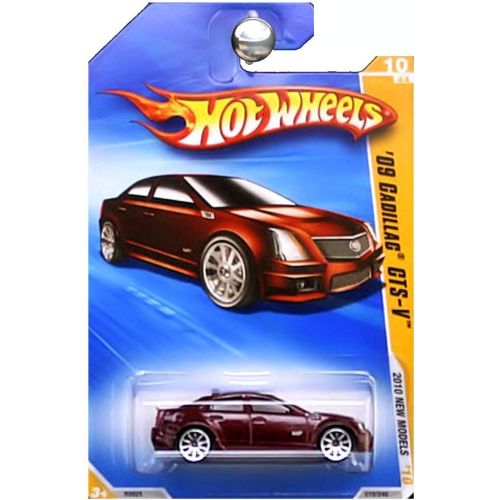  HOT WHEELS 2010 NEW MODELS 10 OF 44 BURGUNDY RED 09 CADILLAC CTS-V