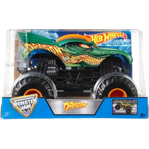  Hot Wheels Monster Jam 1:24 Scale Dragon Vehicle