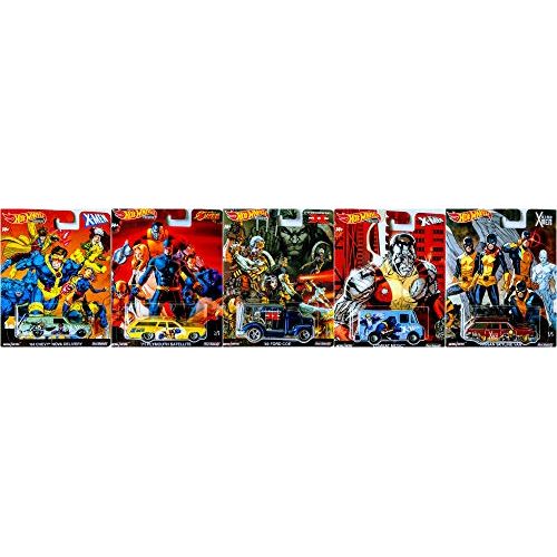  Hot Wheels Pop Culture 2019 Premium X-Men 5 Car Set Bundle