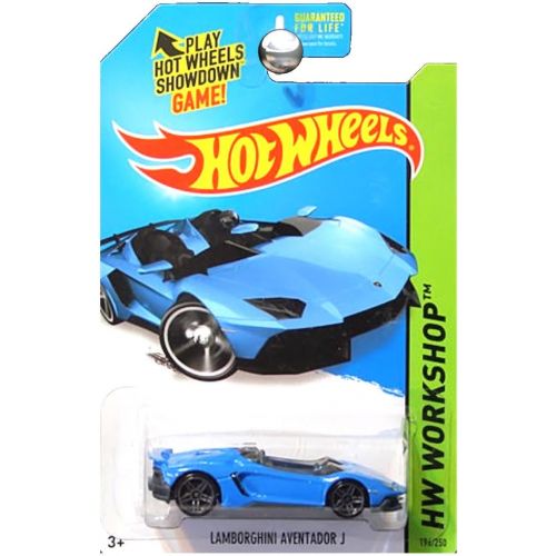  Hot Wheels 2014 HW Workshop All Stars Lamborghini Aventador J in Blue