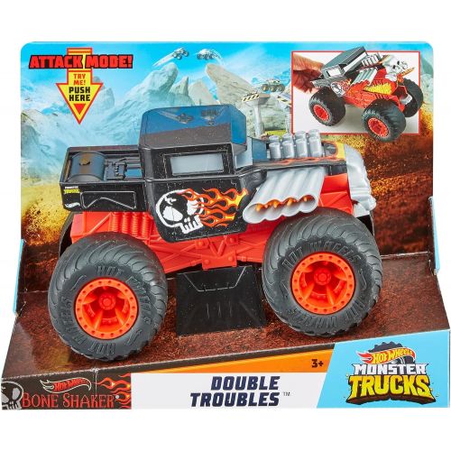 마텔 Hot Wheels Monster Trucks 1: 24 Bone Shaker