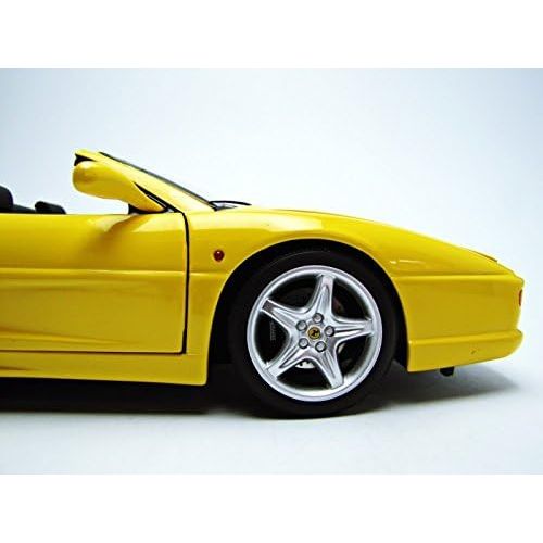  Hot wheels BLY35 Ferrari F355 Spider Convertible Yellow Elite Edition 1/18 Diecast Car Model by Hotwheels