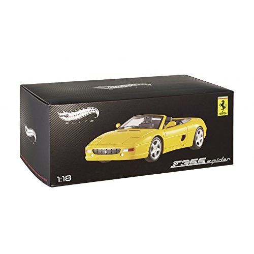  Hot wheels BLY35 Ferrari F355 Spider Convertible Yellow Elite Edition 1/18 Diecast Car Model by Hotwheels