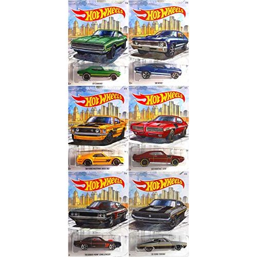  Hot Wheels Detroit Muscle Car Complete Series 6 Car Set