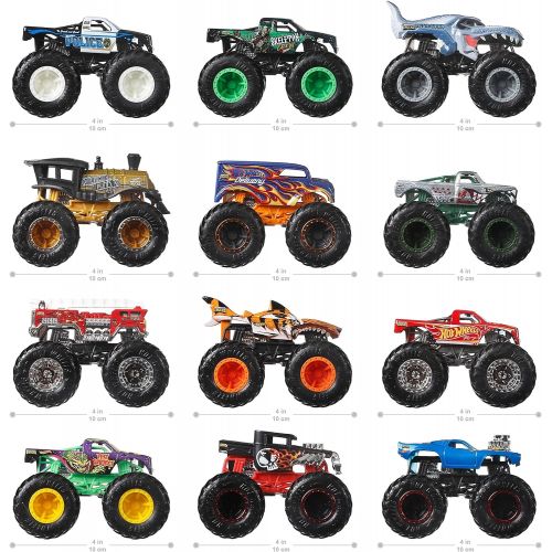  Hot Wheels Monster Trucks Ultimate Chaos 12 Pack, 1: 64 Vehicles [Amazon Exclusive]