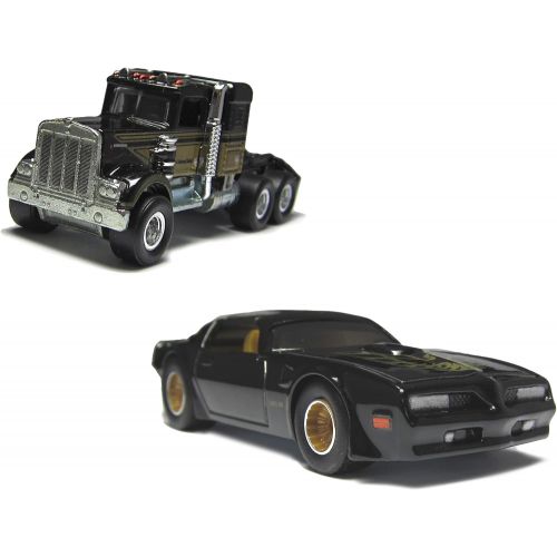  Smokey & the Bandit Hot Wheels Set - Kenworth Truck & Pontiac Firebird 2 Car Retro Entertainment 2013 Die Cast Burt Reynolds Movie Vehicle Replica