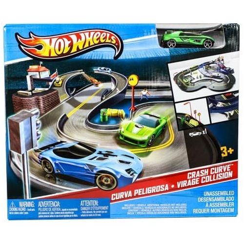  Hot Wheels Crash Curve Playset