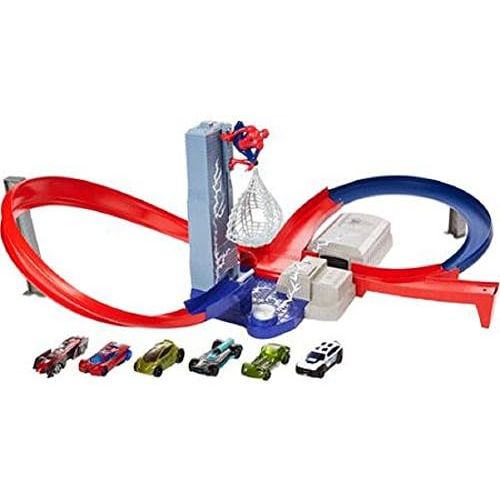  Hot Wheels the Amazing Spider-man Speed Circuit Showdown with 6 Cars