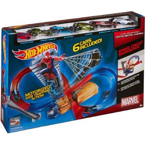  Hot Wheels the Amazing Spider-man Speed Circuit Showdown with 6 Cars