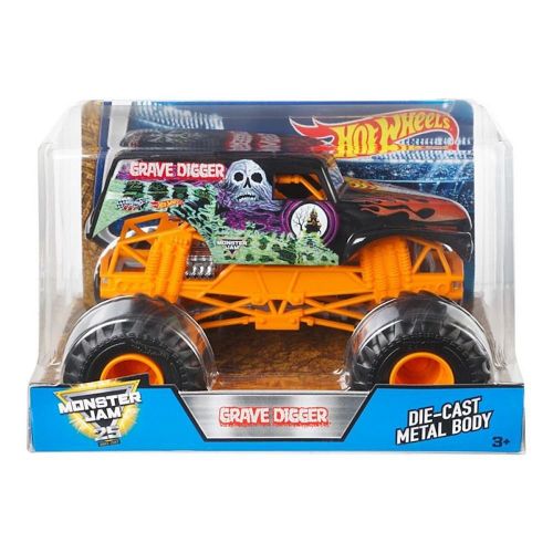  Hot Wheels Monster Jam Grave Digger Vehicle, Orange