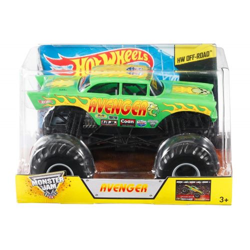  Hot Wheels Monster Jam Avenger Die-Cast Vehicle, 1:24 Scale