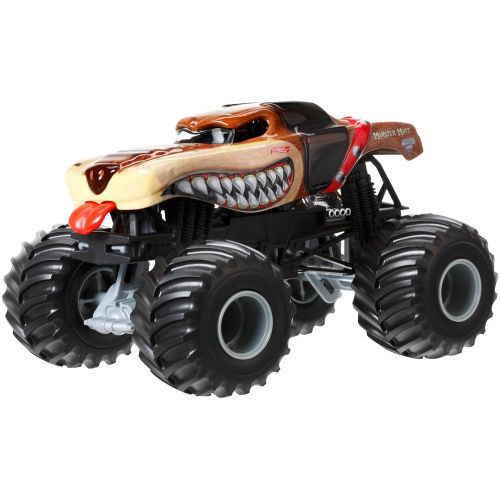  Hot Wheels Monster Jam Monster Mutt Brown Die-Cast Vehicle, 1:24 Scale