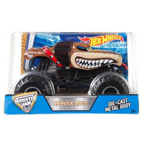  Hot Wheels Monster Jam Monster Mutt Brown Die-Cast Vehicle, 1:24 Scale