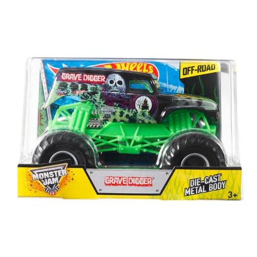  Mattel Hot Wheels Monster Jam 1:24 Grave Digger Die-cast Vehicle