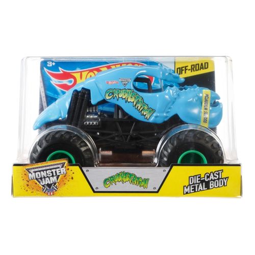  Hot Wheels Monster Jam Crushstation Die-Cast Vehicle 1:24 Scale, Blue